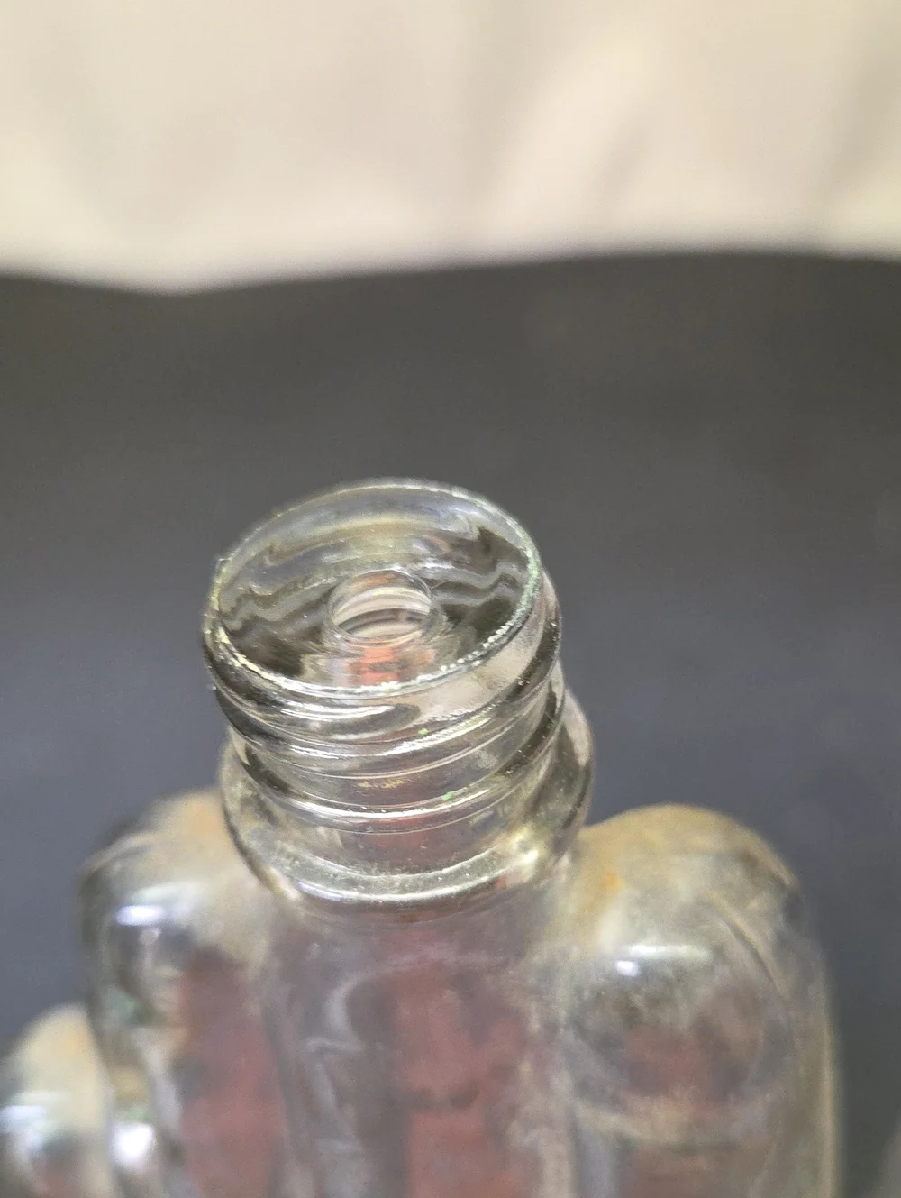 Vintage Mennen Hand Shaped Glass Aftershave Bottle, MCM 1970’s With Label (#1)